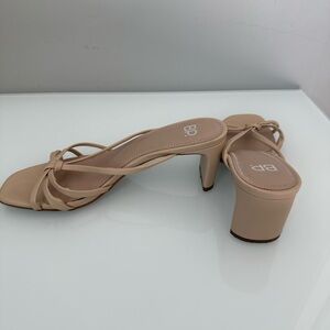 BP Nude Strappy Block Heels